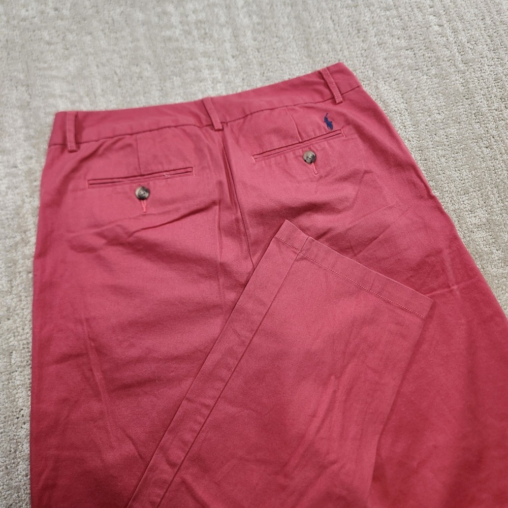 Polo Ralph Lauren Pants Youth Boys 18 Big Kids Red Chino Pony Logo Cotton Twill